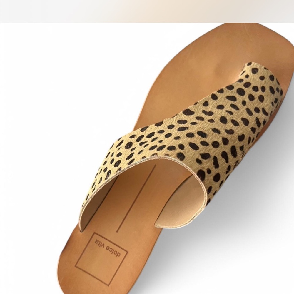 Dolce Vita Leopard Print Slide Sandals